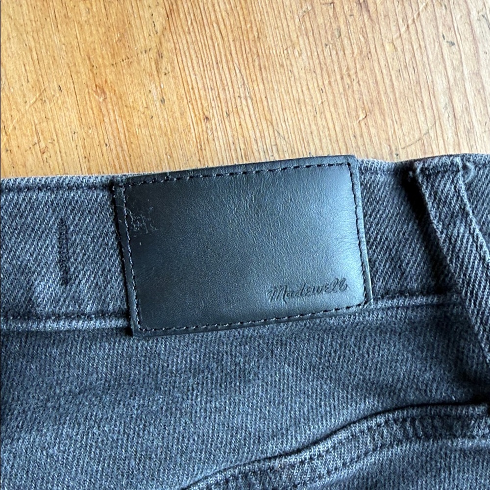 Madewell 10” high rise skinny Dark Gray /Black Denim size 25 - Picture 5 of 6